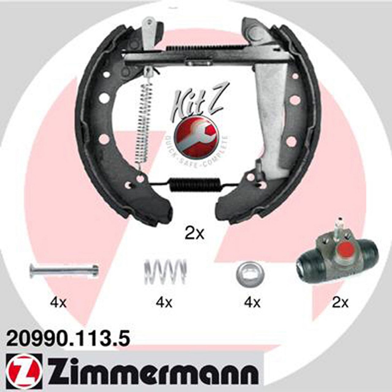 ZIMMERMANN Bremsbacken + Radbremszylinder für Skoda Felicia I II (6U) 1.6 1.9D