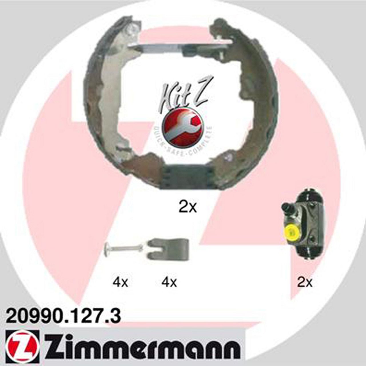 ZIMMERMANN Bremsbacken + Radbremszylinder Satz für Ford Focus I 10.1998-09.2004