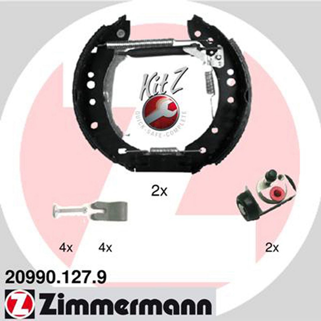 ZIMMERMANN Bremsbacken + Radbremszylinder für Mitsubishi Colt VI Smart ForFour