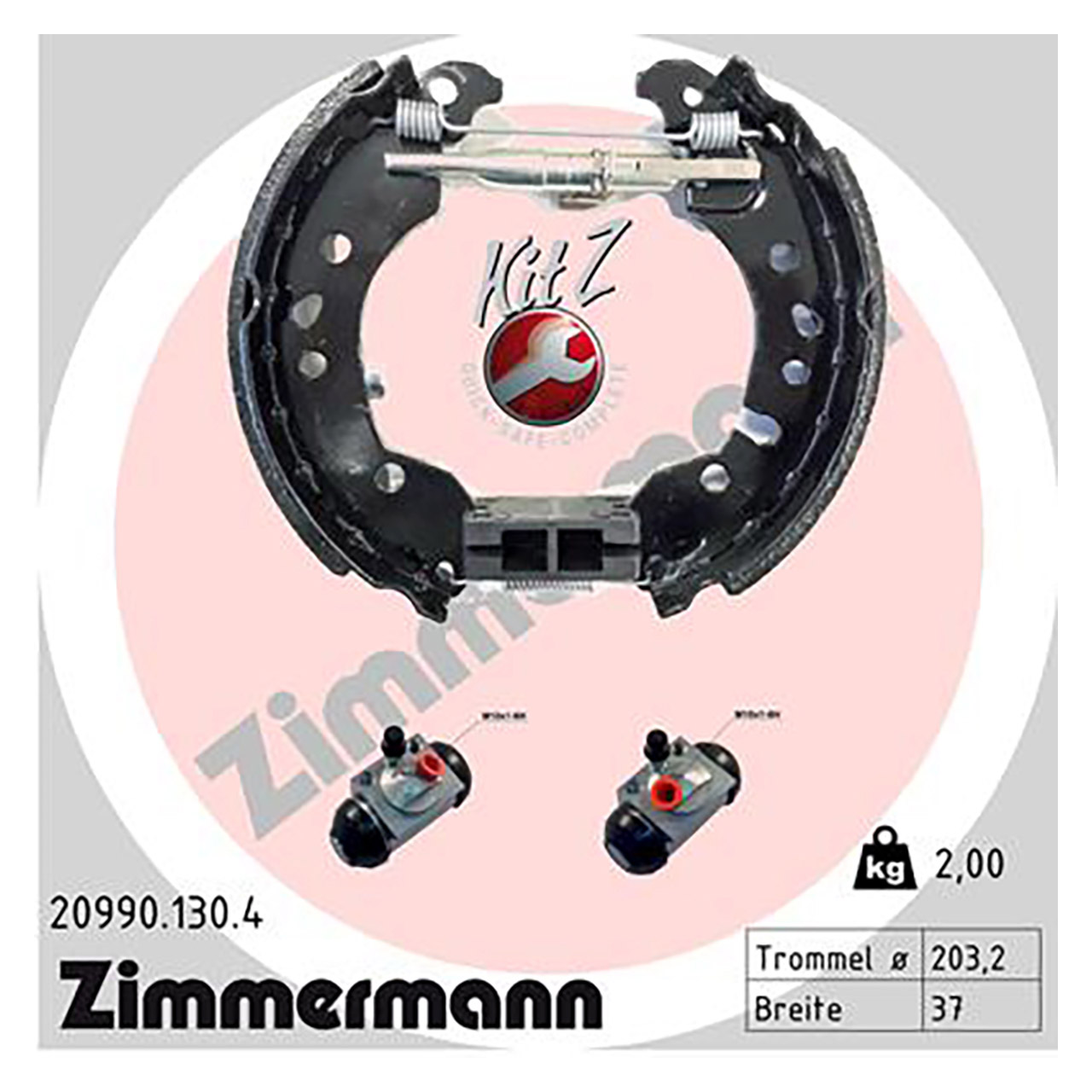 ZIMMERMANN Bremsbacken + Radbremszylinder Satz SMART ForTwo (453) 0.9 1.0