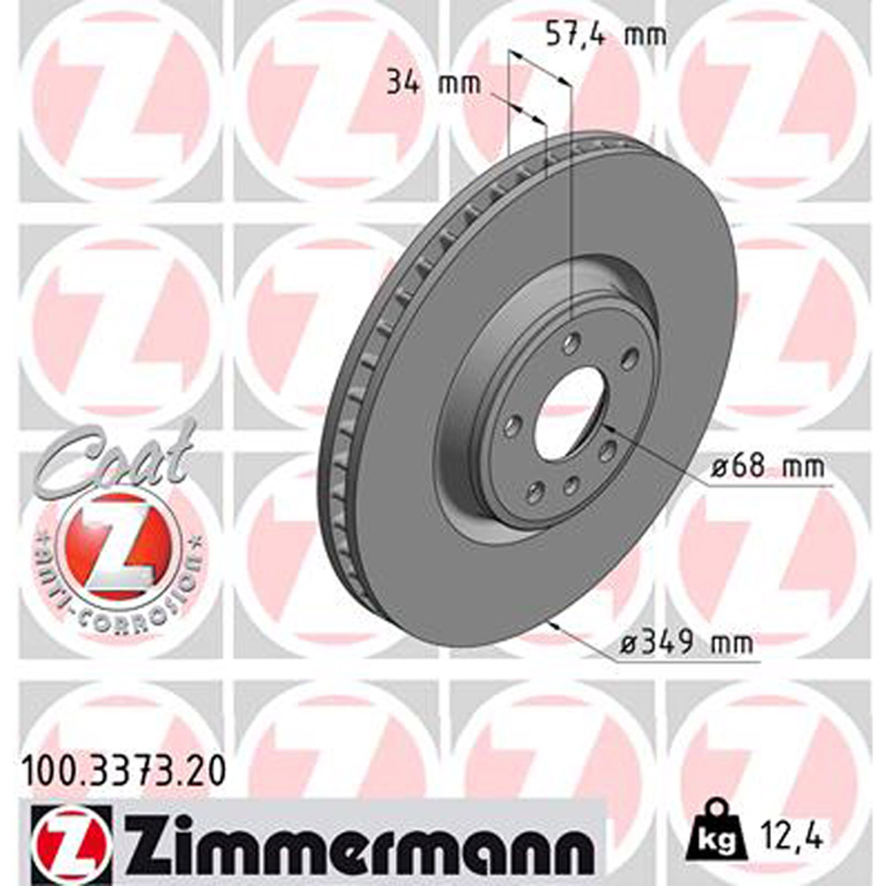 ZIMMERMANN Bremsscheiben + Beläge + Wako AUDI A6 (C8) Q7 (4M) VW Touareg (CR7) vorne