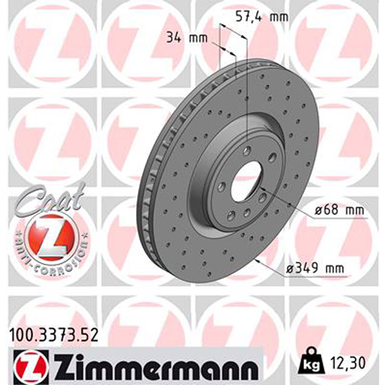 Zimmermann SPORT Bremsscheiben + Beläge + Wako AUDI A4 S4 (B9) A5 S5 (F5) Q5 (FY) vorne