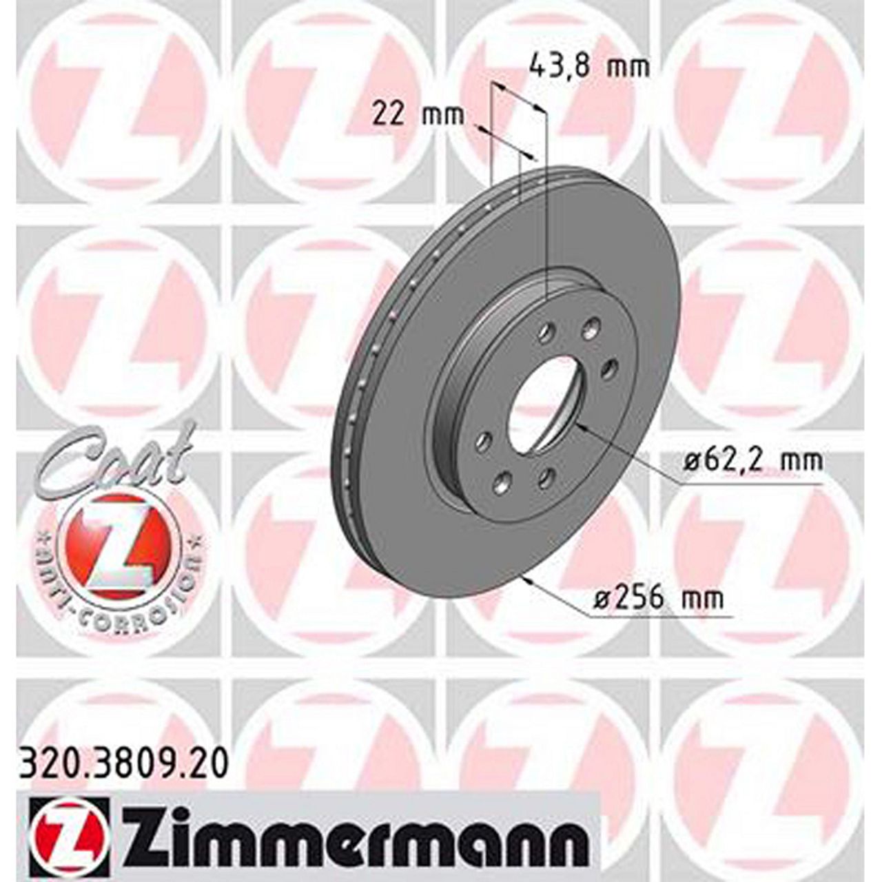 ZIMMERMANN Bremsscheiben + Bremsbeläge HYUNDAI Accent 4 KIA Rio 3 vorne