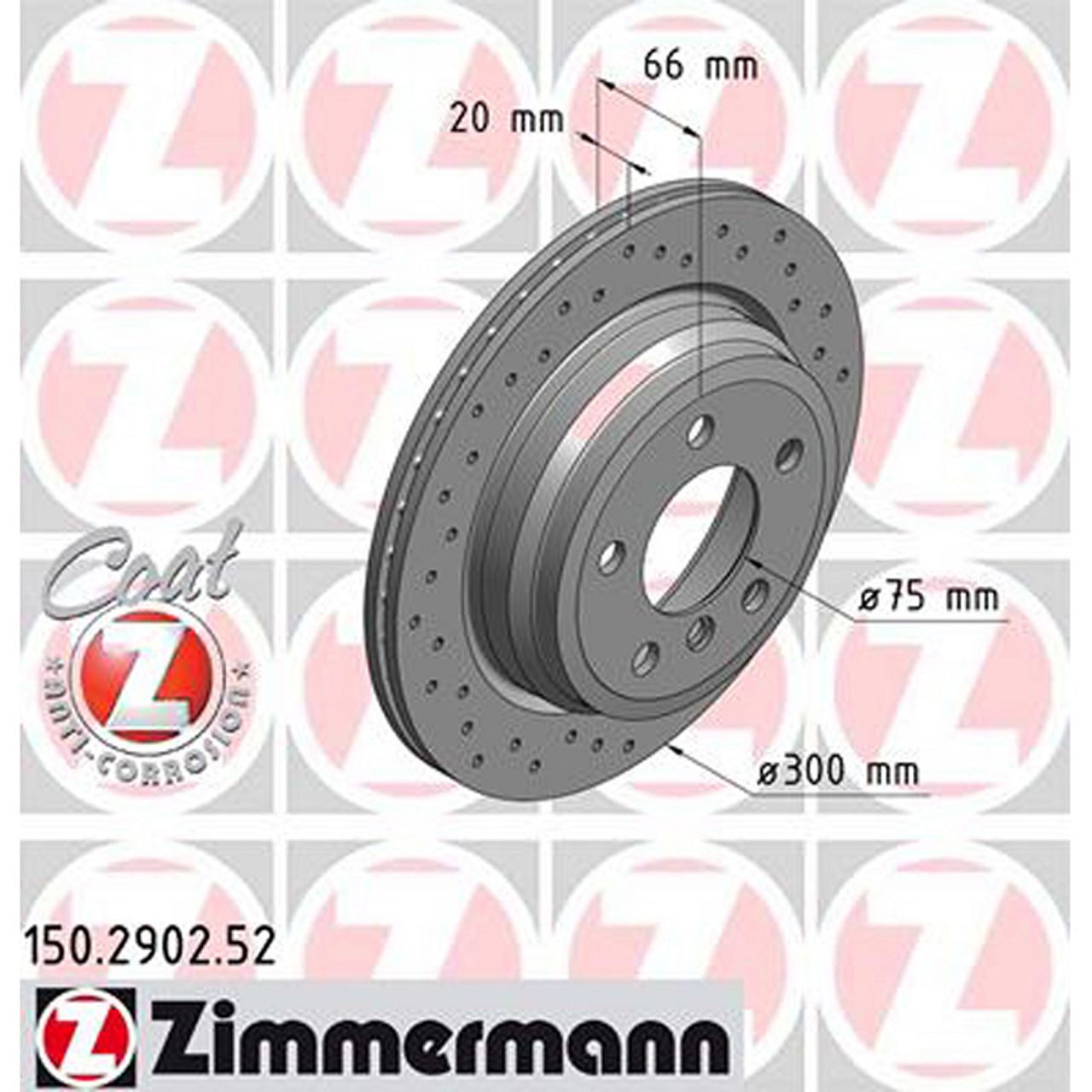 Zimmermann SPORT Bremsscheiben + Beläge + Wako BMW 3er F30-34 4er F32 F33 hinten