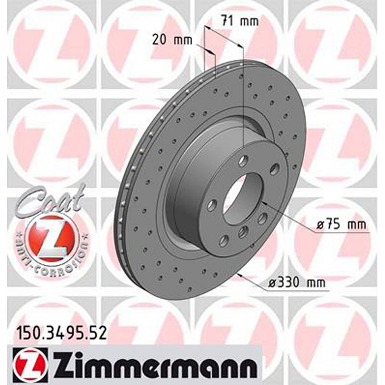 Zimmermann SPORT Bremsscheiben + Beläge + Sensor BMW X3 F25 X4 F26 20-M40i 18d-35d hinten