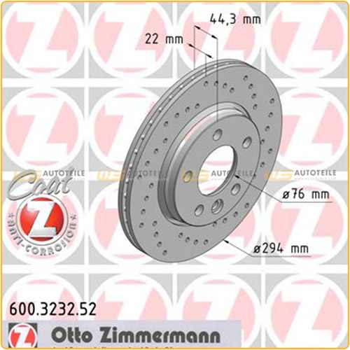 Zimmermann SPORT Bremsscheiben +Beläge + Wako VW Multivan Transporter T5 T6 2E3/2E4 hinten