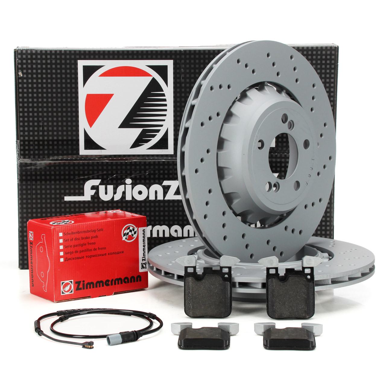 Zimmermann FORMULA Z Bremsscheiben + Beläge + Wako BMW F87 M2 F80 M3 F82 F83 M4 hinten