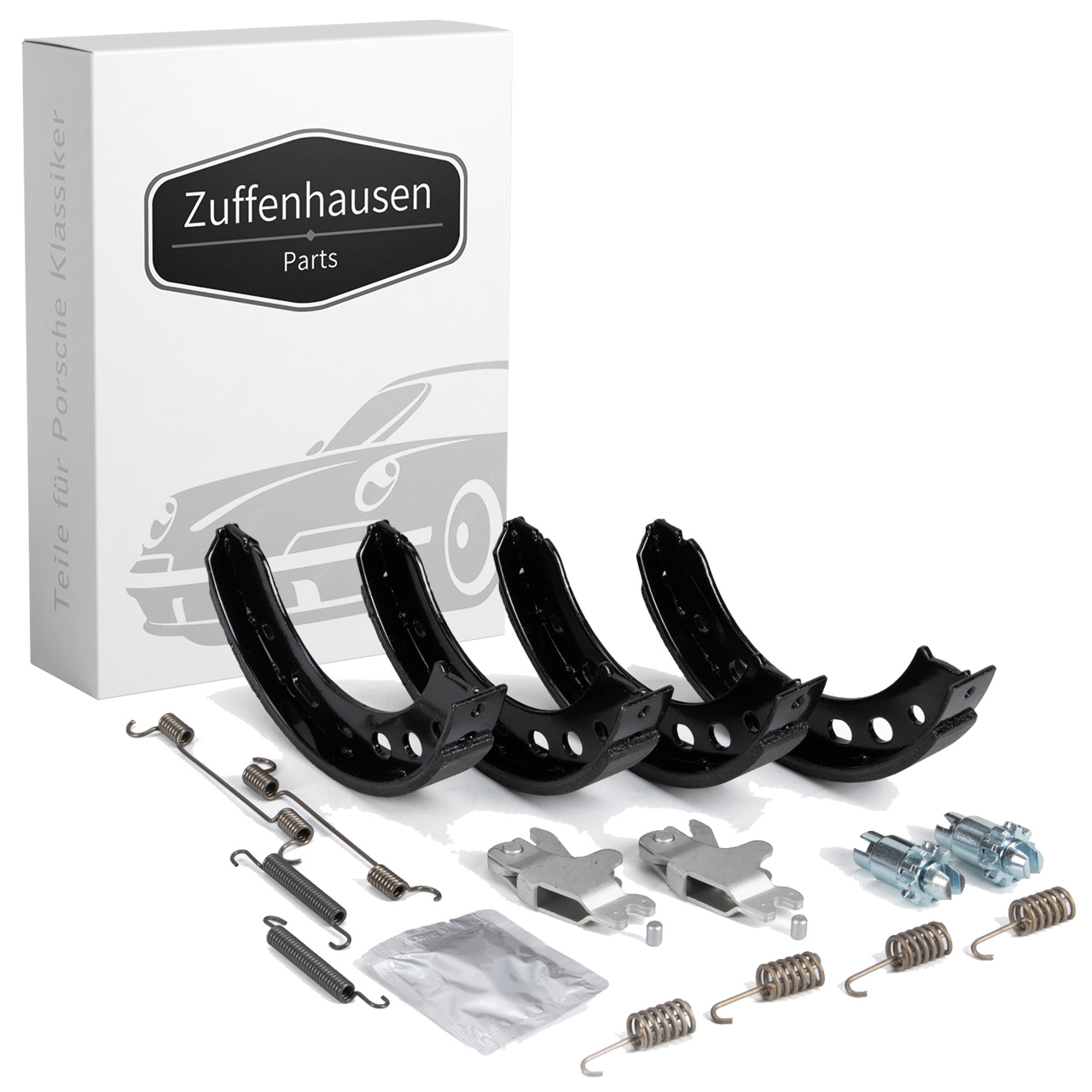 Bremsbacken + Zubehör Satz für PORSCHE 924 2.0 928 4.5 4.7 S 5.0 / S / GT 5.4 GTS hinten