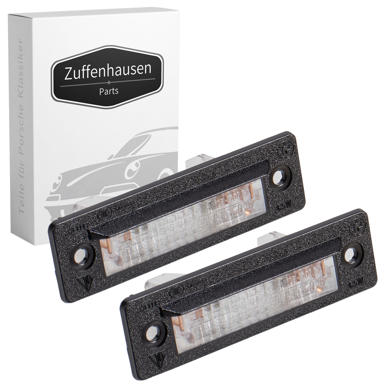 2x Kennzeichenleuchte + Glühlampe für PORSCHE 964 993 996 928 968 Boxster 9646316200201C