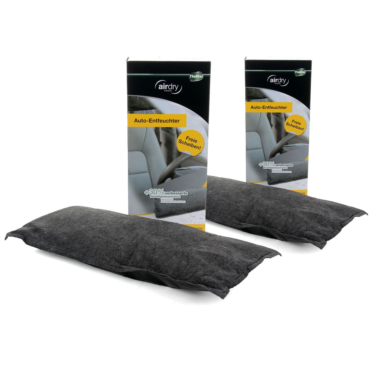 Dehumidifier set from ThoMar AirDry against humidity in the car interior